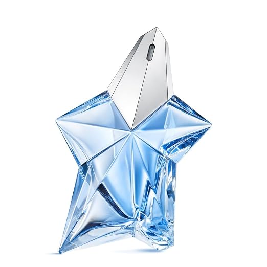 Frasco estrella azul del perfume Angel de Thierry Mugler EDP femenino oriental gourmand chocolate patchouli