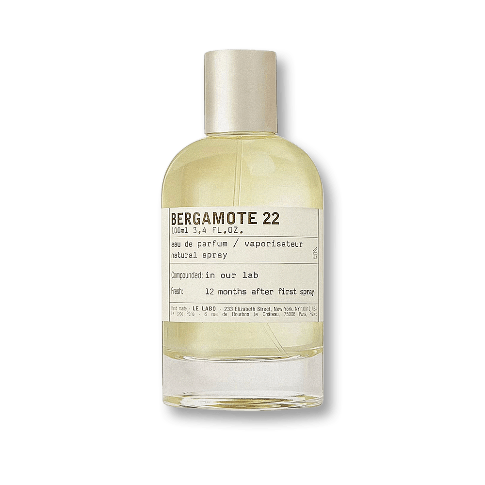 Frasco de Bergamote 22 de Le Labo, EDP cítrico amaderado unisex nicho