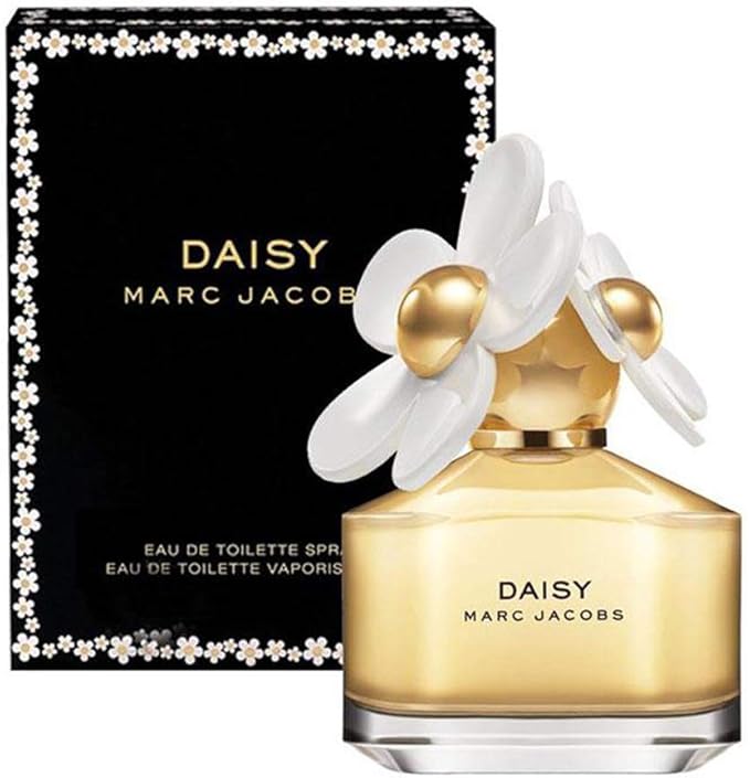Frasco de Daisy de Marc Jacobs con margaritas, EDT floral frutal femenino icónico