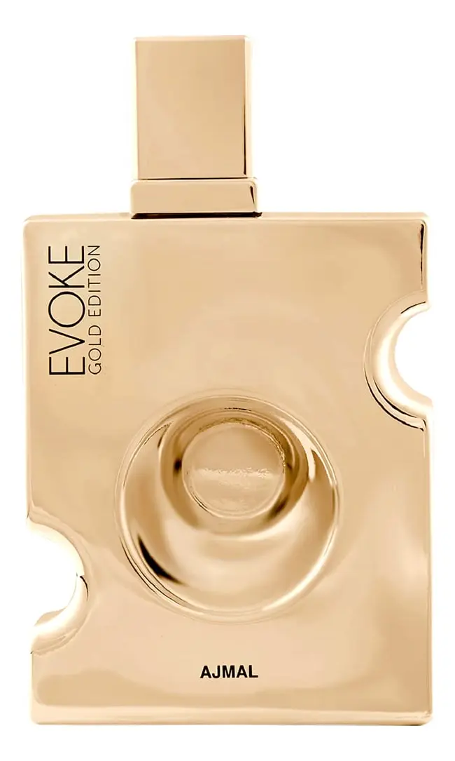 Frasco de Evoke Gold de Ajmal, EDP oriental masculino árabe