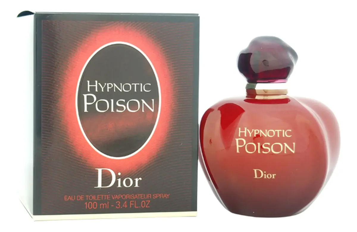 Frasco de Hypnotic Poison de Dior, EDT oriental gourmand femenino oscuro y seductor