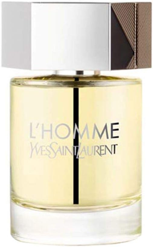 Frasco de L'Homme de Yves Saint Laurent, EDT amaderado aromático masculino