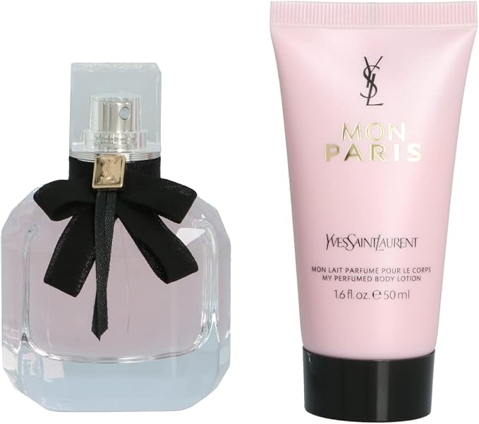 Frasco rosa de Mon Paris de Yves Saint Laurent, EDP frutal floral femenino romántico