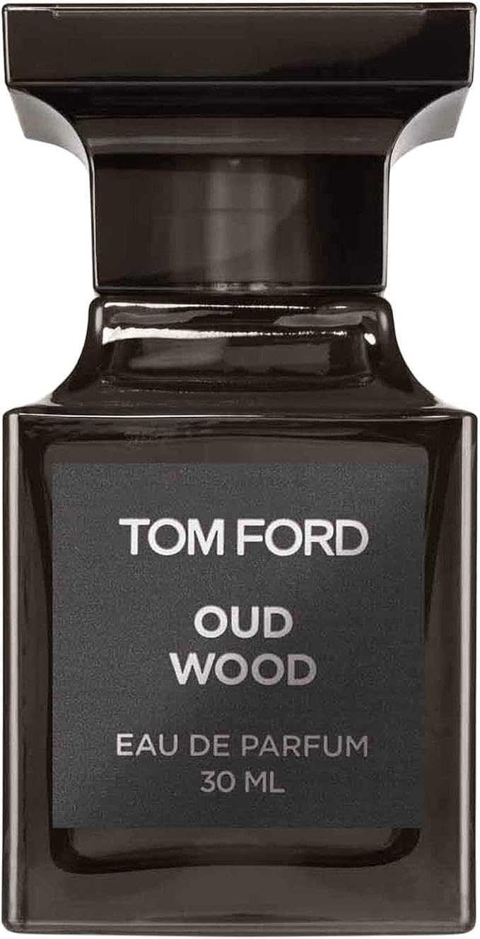 Frasco de Oud Wood de Tom Ford, EDP oud occidental amaderado unisex nicho