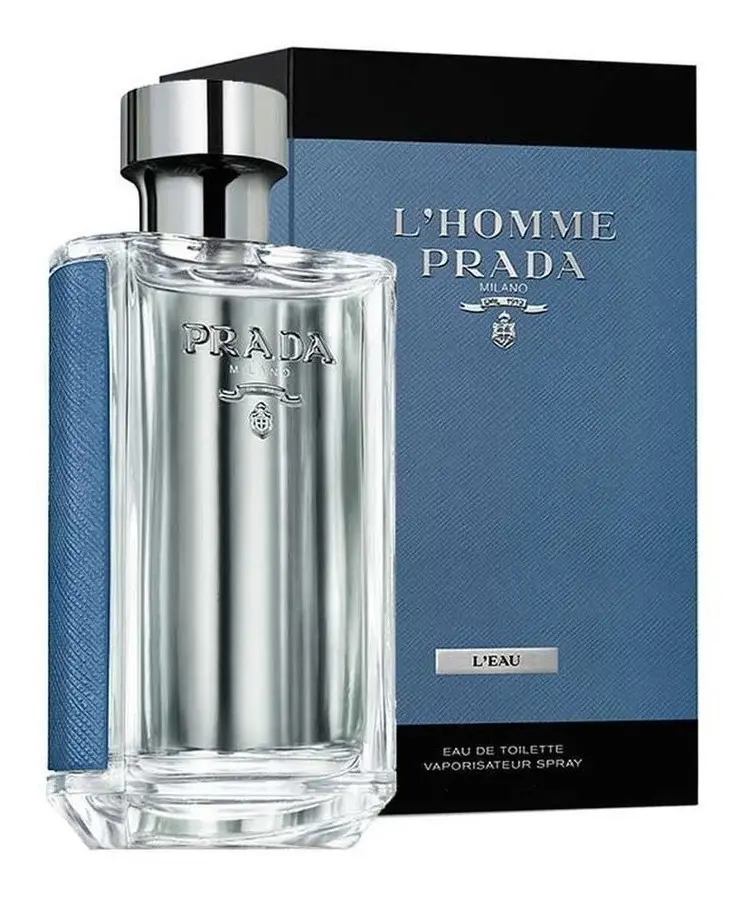 Frasco minimalista de L'Homme de Prada, EDT floral amaderado masculino