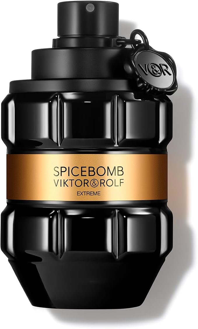 Frasco de Spicebomb de Viktor & Rolf con forma de granada, EDT especiado amaderado masculino